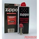 ORIGINAL ZIPPO Nachfüll-Komponenten Benzin+Flints+Docht
