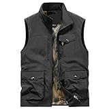 Herren-Angelweste, Arbeitsweste mit mehreren Taschen, ärmellose...