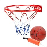 AKTIVE 54277 Wand-Basketballkorb, 32 cm, Maßstab 1/1.4, Netz aus Polyester...