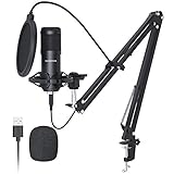 SUDOTACK USB-Kondensatormikrofon, Professionelles Mikrofon PC mit Arm,...