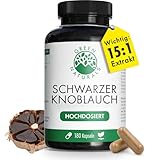 Green Naturals® Schwarzer Knoblauch Kapseln - Hochdosiert: 750 mg (15:1...