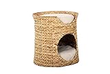 BEAU RIVAGE Rundes Katzenbett, Cronos, aus Seegras, Kissen naturfarben –...