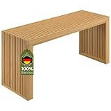 Bellamio Sava Sitzbank aus Bambus – stabile Holzbank Natur – Moderne...