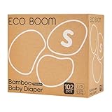 ECO BOOM Baby Premium Öko Windeln Größe 2 aus Bambus (3-8kg), für...