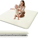 Favodormir Dicke Spielmatte Baby 127×127×3cm,Beige Teppich für...