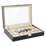 Uten Uhrenkasten 24 Uhren, Uhrenbox Herren Aufbewahrungsbox mit...