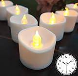Led Teelichter mit Timer, 6 Stunden und 18 Stunden aus in 24 Stunden...