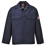 Portwest BIZ2 Herren Flammenresistente Bizweld FR Arbeitsjacke Marine, 5XL