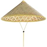 1PC Chinesischer Hut 14 Zoll Reishut orientaler konischer Bambus mit...