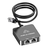 Uzifhdhi LAN Splitter 1 auf 2 mit Ethernet Kabel, Gigabit LAN Switch 2 Port...
