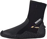Seac Basic HD, Füßlinge aus 5 mm Neopren und Fester Laufsohle, schwarz, L