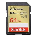 SanDisk Extreme SDXC UHS-I Speicherkarte 64 GB (V30, 170 MB/s Übertragung,...