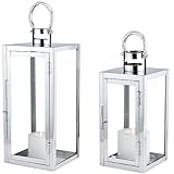 Marrakesch 2er Set Gartenlaterne Laterne 39cm & 27,5cm | Laternen für...