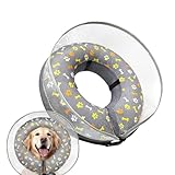 NHQZ 1 Stück Halskrausen für Hunde,2-in-1 Aufblasbares Hundehalsband für...