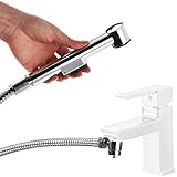 Ibergrif - WC handbrause Bidet Set mit Halter und Schlauch, Chrom, Silber