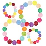COSMEVIVI 100 Stück Bunte Filzplatten Rund DIY Bastelfilz für Ornamente...