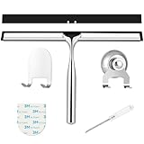 Duschabzieher Edelstahl 25 cm - mit Ersatzgummiabzieher，Abzieher Dusche...