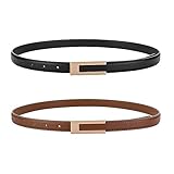 KEYRI 2er-Pack Schmaler Taillengürtel für Damen - Verstellbarer Dünner...