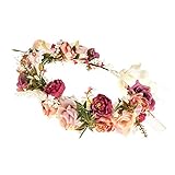 Eralove Blumenkrone Blumenkranz Haare für Frauen Hochzeit Party Damen...