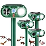 2025 4Pack Katzenschreck Solar Tiervertreiber Outdoor Ultraschall...