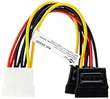 Goobay 68524 PC Y Stromkabel/Stromadapter; 5.25 Stecker zu 2x SATA, HDD /...