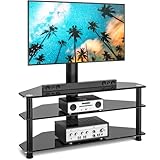 Rfiver TV Rack Glas Fernsehtisch TV Ständer für 32-70 Zoll Fernseher,...