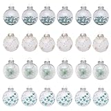 Weihnachtsbaumkugeln, 24 Stück, transparent, Dekoration für Haus, Büro,...