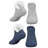 JSTHHTT 2 Paar Rutschfeste Hausschuhsocken, Haussocken Herren & Damen...