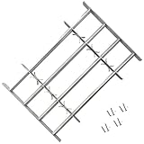 vidaXL Fenstergitter mit Schrauben Ausziehbar Stahl 1000-1500mm...