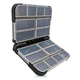 Zite Fishing Pocket-Tacklebox Schwarz | Kleinteile Box 16 Fächer einzeln...