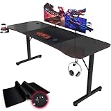Devoko Gaming Tisch, 180cm Gaming Schreibtisch Gamer Computertisch...