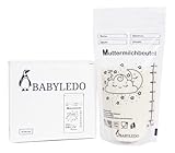 BABYLEDO Muttermilchbeutel 30 Stück - 200 ml, BPA-frei, doppelter...