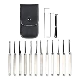 Weehey 15 STÜCKE Lock Picking Set Edelstahl Lock Kit Praxis Training Lock...