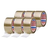 tesa tesapack PP 4195 Paketband im 6er Pack - Geräuscharmes Klebeband zum...