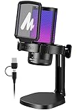 MAONO USB Gaming Mikrofon, Noise Cancellation Kondensator Microphone mit...