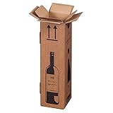 20x Flaschenversandkarton Weinkarton für 1 Weinflaschen (PTZ Zertifikat -...