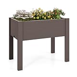 COSTWAY Hochbeet aus Kunststoff, Gartenbeet selbstbewässernd, 53L,...