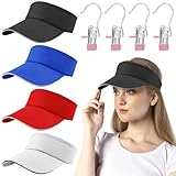 XianZhan EU 4 Stück Visor Cap, 54-60cm Baseball Cap mit 4 STK Clip für...