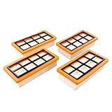 Moliuoly 4 Stück Staubsaugerfilter aus Filterpapier und Kunststoff für...