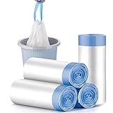 120 Stück Müllbeutel Groß Mülltüten mit Zugband Müllsäcke Langlebige...