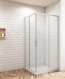 Aica Sanitär Duschkabine 80x80cm Duschabtrennung Eckeinstieg Duschtür...