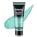 Artecho Acrylfarbe Perlgrün 120 ml, Wasserfest und Lichtecht, Schnell...