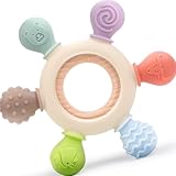 Okonkn Beißring Baby,Zahnungshilfe Baby Spielzeug Bpa-Frei Silikon...