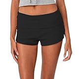 Generisch Damen Shorts Baumwoll Bequeme Sportshorts Niedrige Taille Stretch...