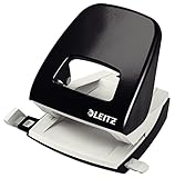 Leitz Büro Locher aus Metall, Für 30 Blatt, Anschlagschiene mit...