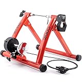 CXWXC Fahrrad Rollentrainer, Klappbar Stahl Bike Trainer mit Schnellspanner...