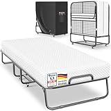 KESSER® Klappbett 200x90cm Gästebett inkl. Matratze aus Memory-Schaum &...