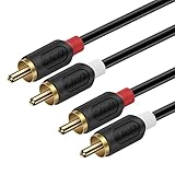 J&D 1.8 m Cinch Kabel, Stereo Audio Kabel 2 x 2 Cinch für HiFi-Anlage,...