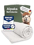 Alpakanacht Alpaka Bettdecke Ganzjahr - Bettdecke 135x200 cm, Alpaka Decke,...
