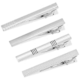 Molain 4 Stück Herren Krawattennadel, Tie Clip Set, silber...